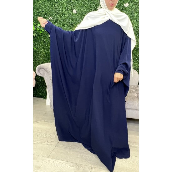 Abaya manches papillon en soie de Médine