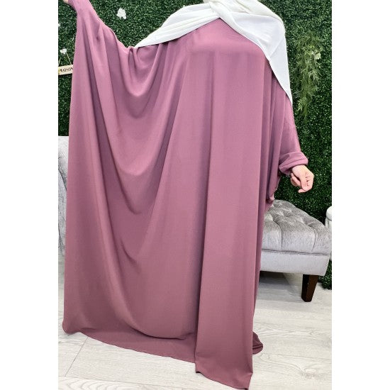 Abaya manches papillon en soie de Médine