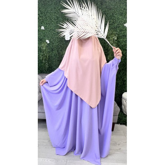 Abaya manches papillon en soie de Médine