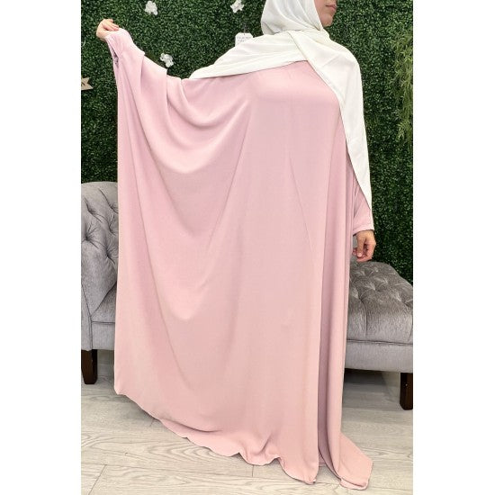 Abaya manches papillon en soie de Médine