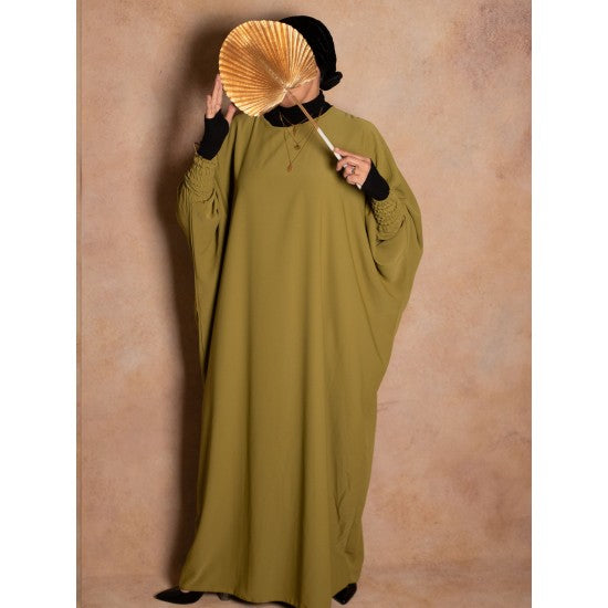 Abaya manches papillon scrunch