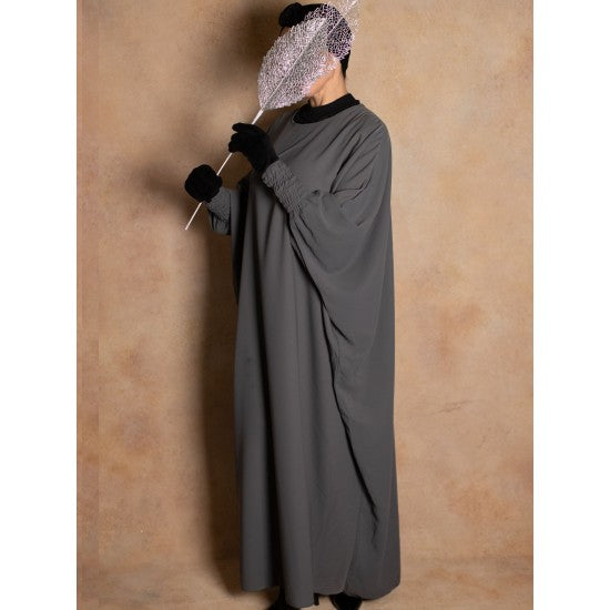 Abaya manches papillon scrunch