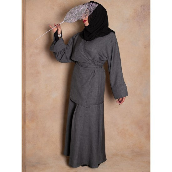 Ensemble kimono croisé et jupe