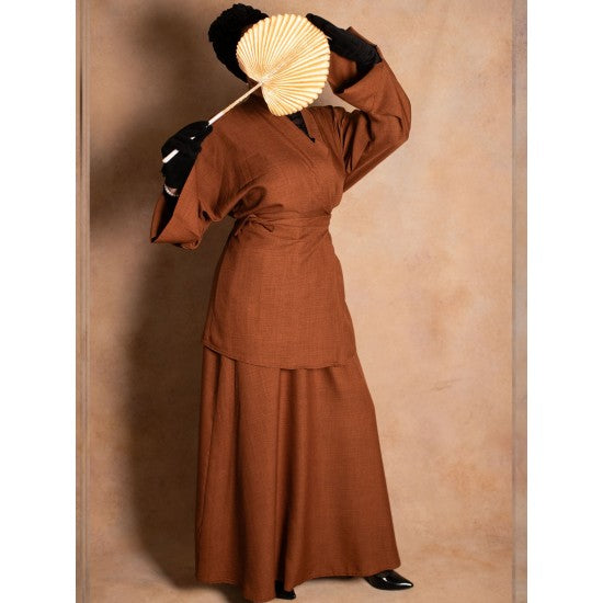 Ensemble kimono croisé et jupe