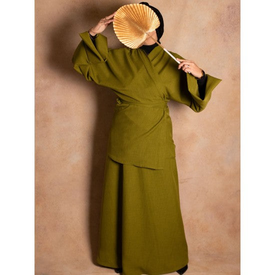 Ensemble kimono croisé et jupe