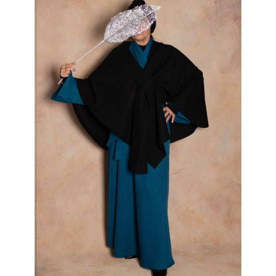 Cape drapée feutrée