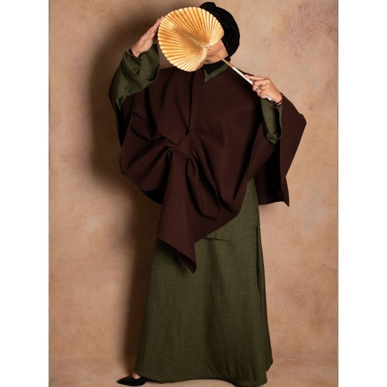 Cape drapée feutrée