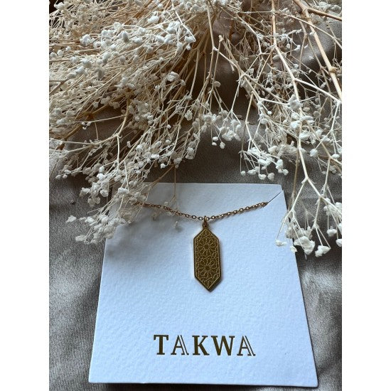 Collier losange doré Acier inoxydable