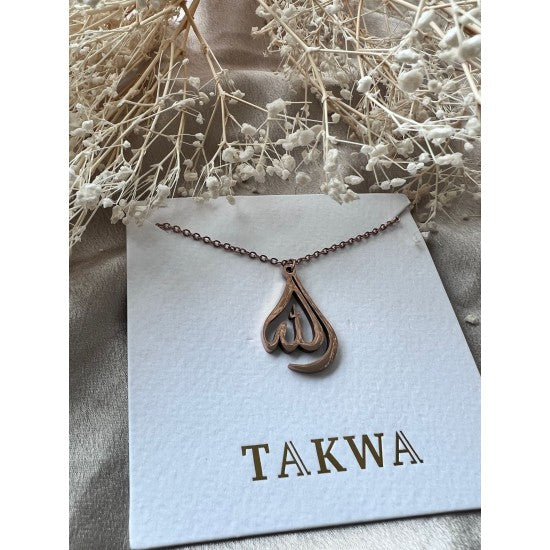 Collier Allah couleur argent Acier inoxydable