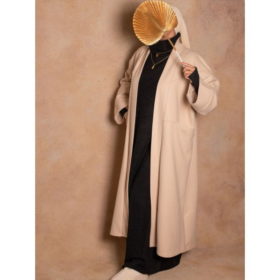 Gilet long épais feutré