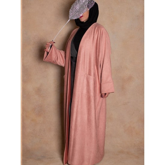 Gilet long velours doux