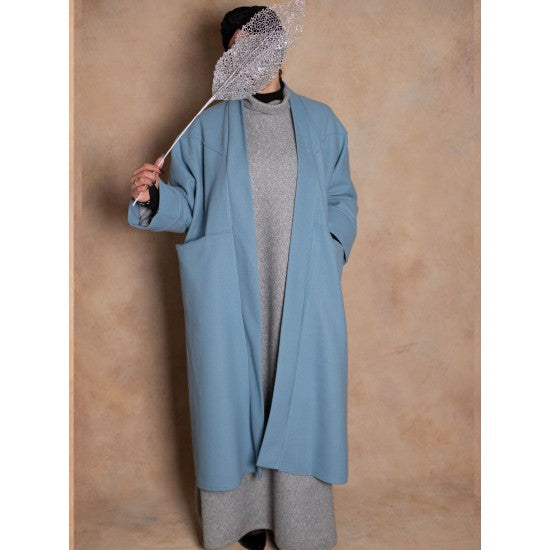 Gilet long épais feutré