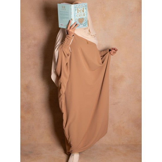 Abaya manches papillon scrunch