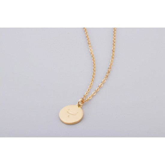 Pendentif Couleur Or ﺏ- Lettre "BA"