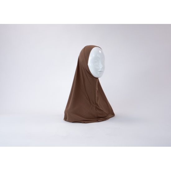 Hijab lycra 1 piece marron