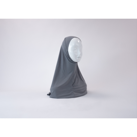 Hijab lycra 1 piece gris