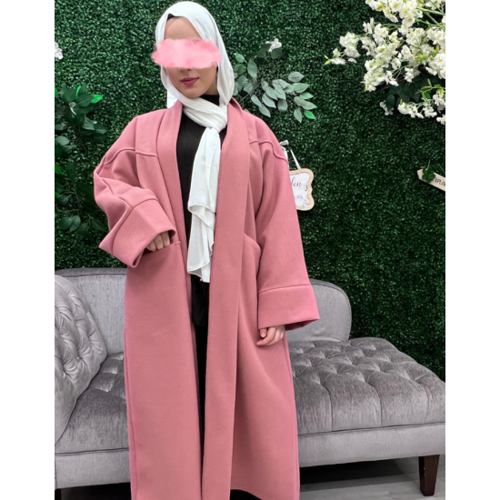 Gilet long épais feutré