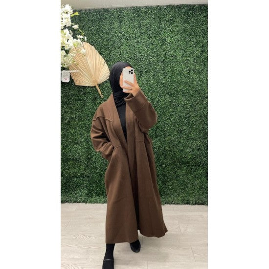 Gilet long épais feutré