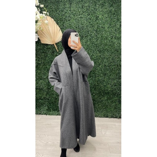 Gilet long épais feutré