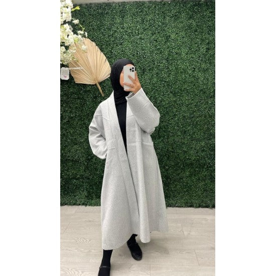 Gilet long épais feutré