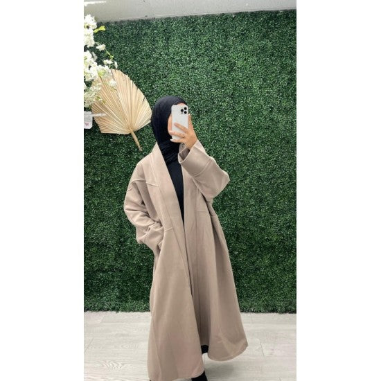 Gilet long épais feutré