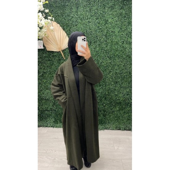 Gilet long épais feutré