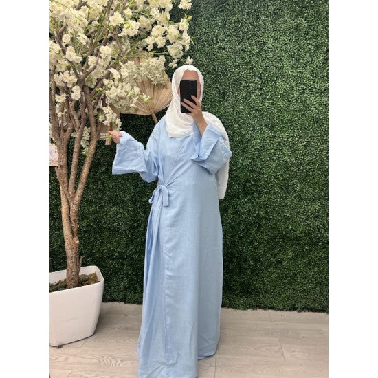 Abaya portefeuille en lin