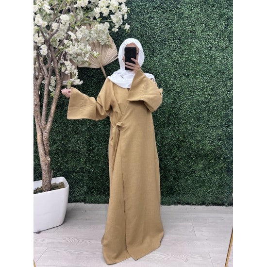 Abaya portefeuille en lin