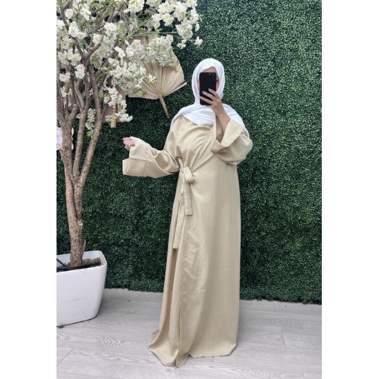 Abaya portefeuille en lin