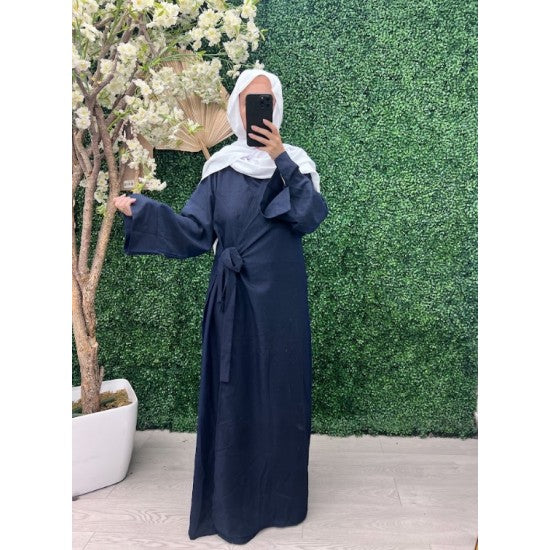 Abaya portefeuille en lin