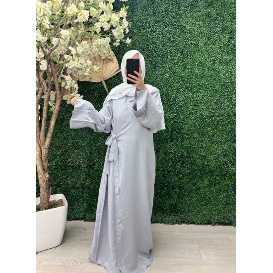 Abaya portefeuille en lin