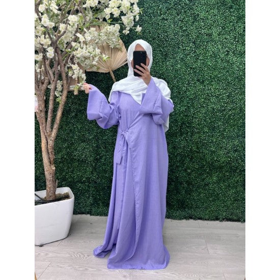 Abaya portefeuille en lin
