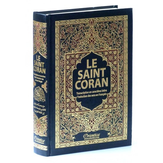 Le Saint Coran Phonétique translittération Couverture cartonnée noire dorée