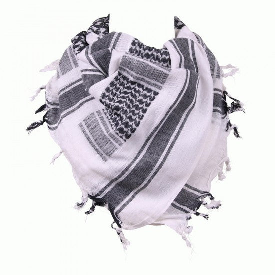 Foulard palestinien traditionnel noir et blanc