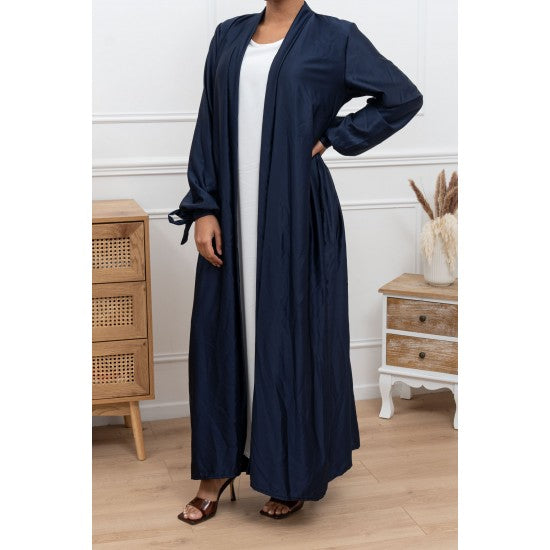 Kimono satiné à manches nouées