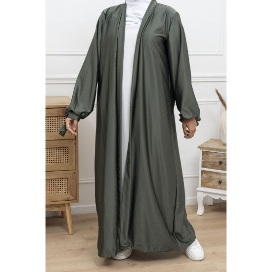 Kimono satiné à manches nouées