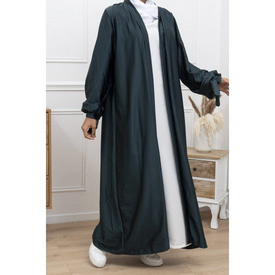 Kimono satiné à manches nouées