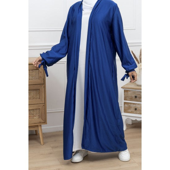 Kimono satiné à manches nouées