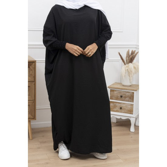Abaya manches papillon scrunch