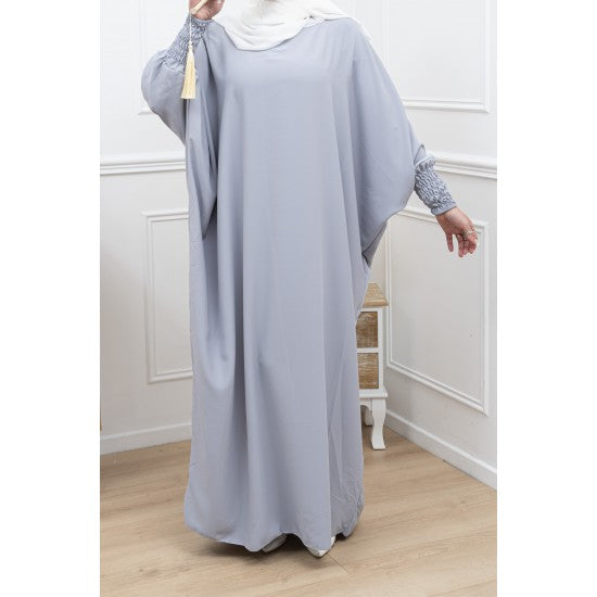 Abaya manches papillon scrunch