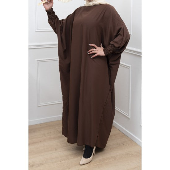 Abaya manches papillon scrunch