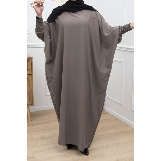 Abaya manches papillon scrunch