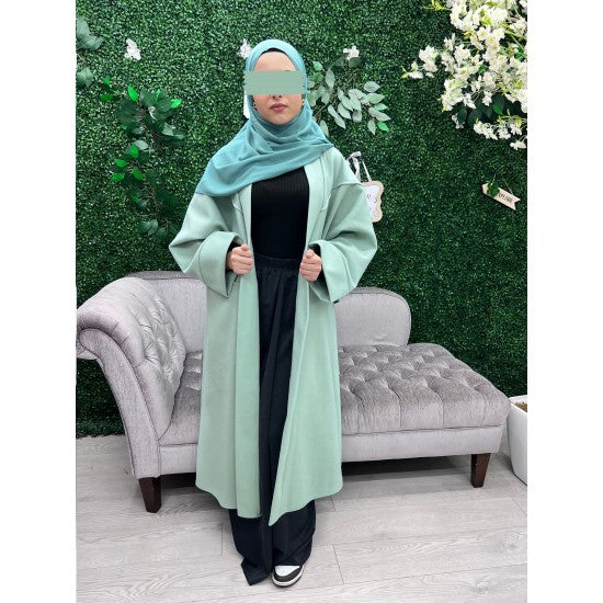 Gilet long épais feutré