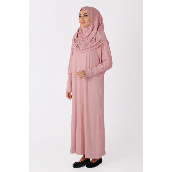 Habit de prière en coton avec hijab intégré