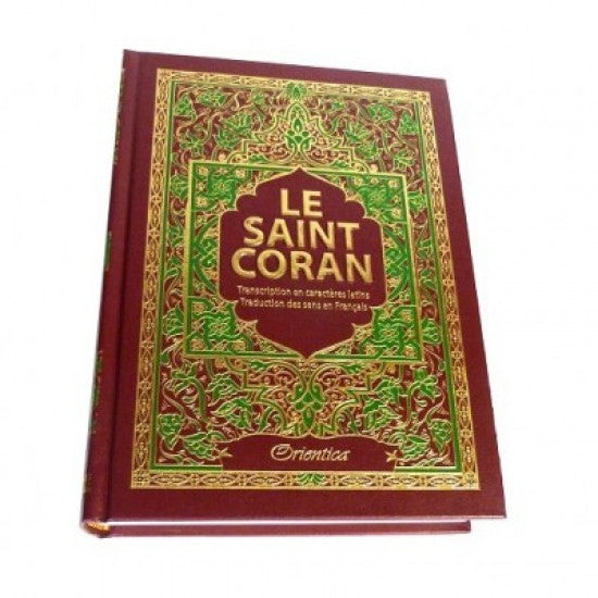 Le Saint Coran Phonétique translittération Couverture cartonnée rouge