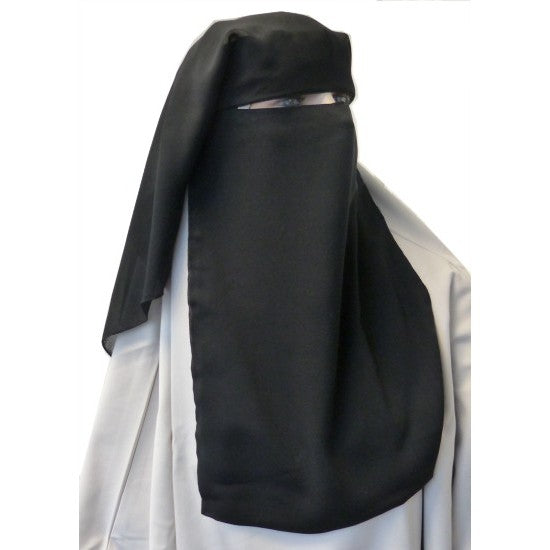 niqab sitar noir 3 pièces