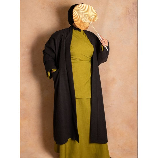 Gilet long épais feutré