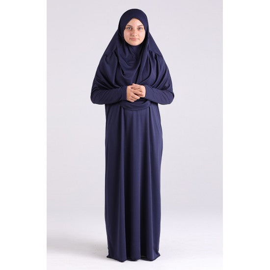 Habit de prière en coton avec hijab intégré